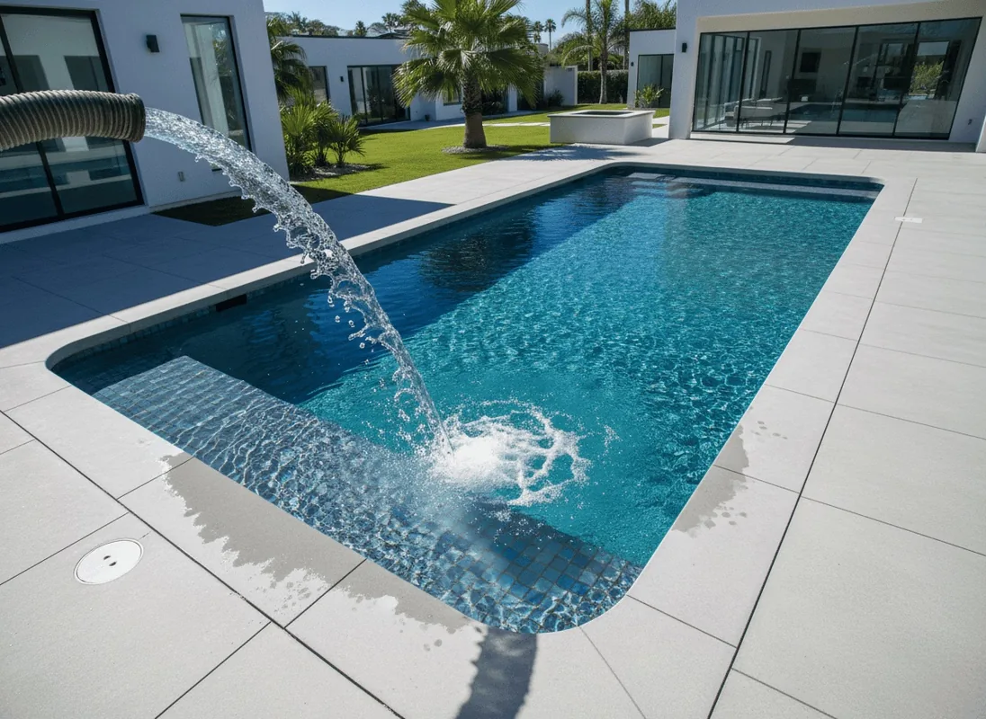 Pool water delivery service Houston TX – bulk pool fill by Blue Water Haulers